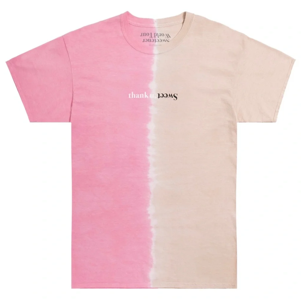 ARIANA GRANDE Sweetener Thank U Next World Tour SWT Split Color T-Shirt XL NEW - Picture 3 of 10
